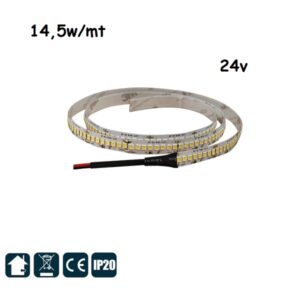 Strip LED 24V 2835 192 Led/mt 14,5w/mt Luce Calda 2100 Lm/mt*(Prezzo a mt)